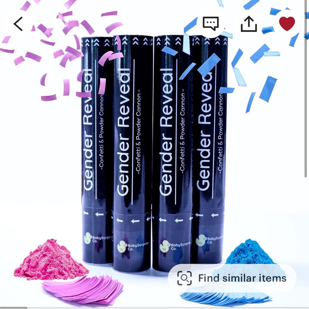 Gender Reveal Cannons-4 pack- BLUE